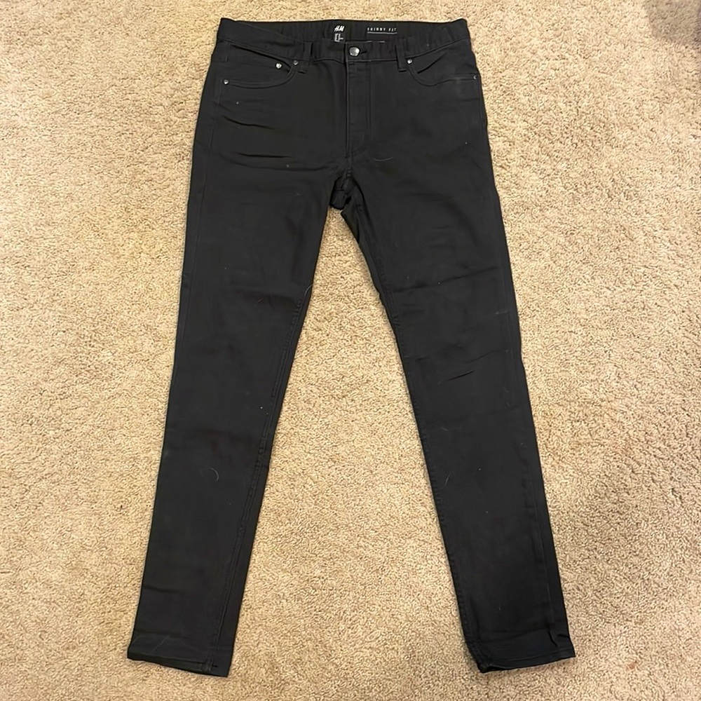 H&M skinny jeans size 33 men’s black
